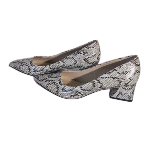 Franco Sarto Snakeskin Women's Heels size 9.5 With 2 Inch Block Heels - Picture 4 of 10
